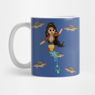 Minoan Mermaid Kawaii Mug